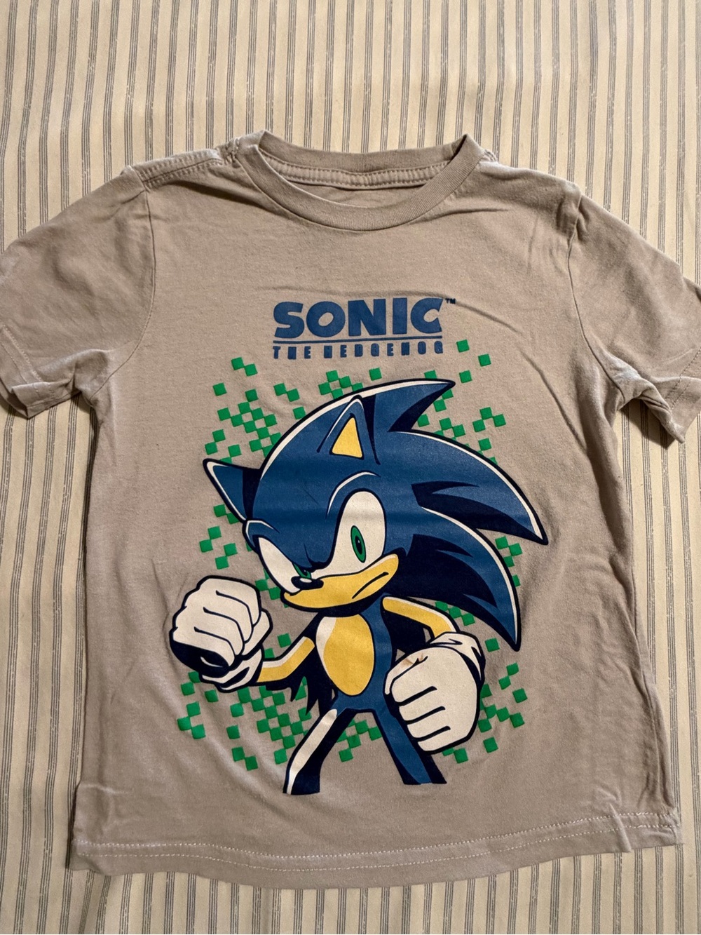 2 for$6✨Sonic The Hedgehog Boys' Gray Graphic Tee, Size XS (Age 4/5)